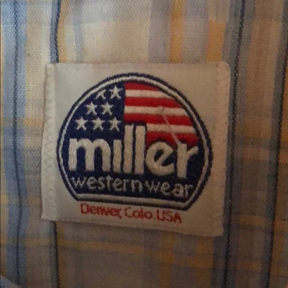 Vintage Miller Western Wear Pearl Snap Plaid Shirt Men’s Size 17-34 - Picture 3 of 8